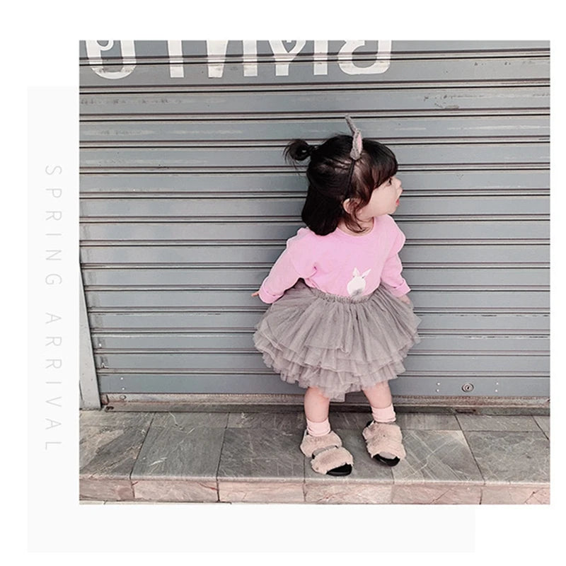 Fashion Baby Girls Tutu Fluffy Skirt Princess Ballet Dance Tutu Mesh Skirt Kids Cake Skirt Cute Girls Clothes