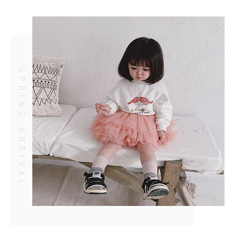 Fashion Baby Girls Tutu Fluffy Skirt Princess Ballet Dance Tutu Mesh Skirt Kids Cake Skirt Cute Girls Clothes