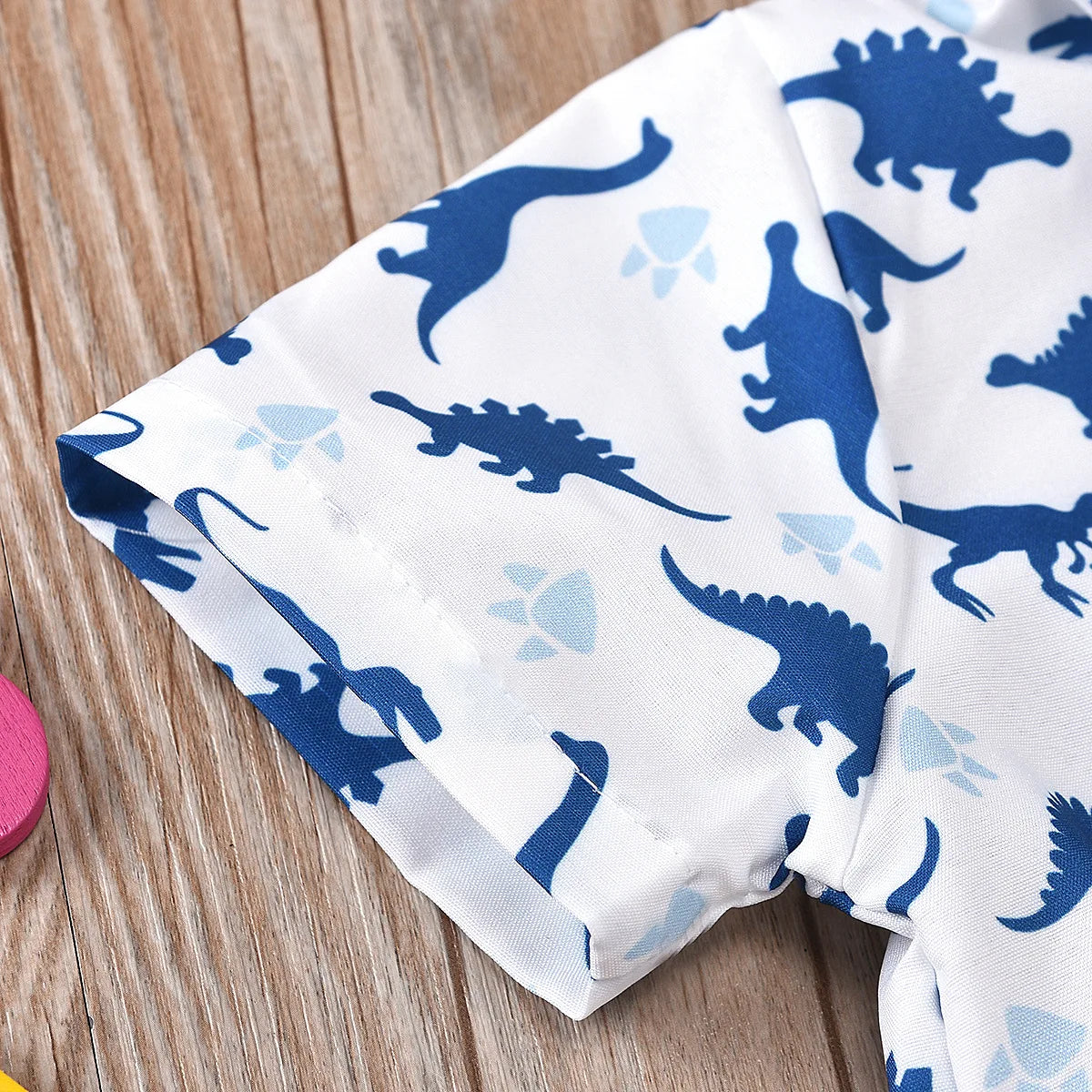 Baby Boy Clothes With Beret Newborn Baby Clothes 0 3 Months Summer Dinosaur Print Jumpsuit + Suspender Cotton Shorts Kid Outfit