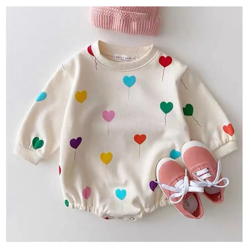 MILANCEL Baby Clothes Toddler Girls Clothing Balloon Print Boys Jumpsuits Infant