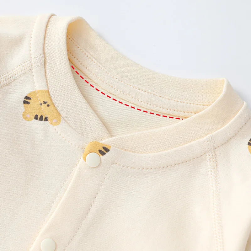 Muslin Newborn Jumpsuit Cartoon Bear Long Sleeves Baby Rompers for Boys Girls Autumn Clothes Infant Outfit Toddler Onesie 0-18M