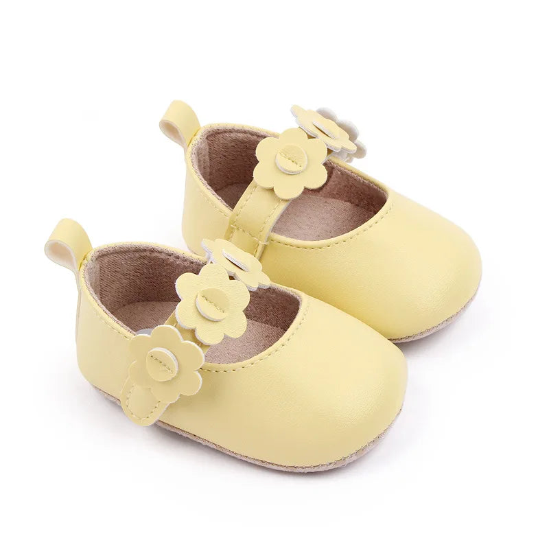 0-2 Years Baby Girls PU Leather Shoes Spring Autumn Flower Infant Toddler Little Girl First Walkers Newborn Crib Shoes