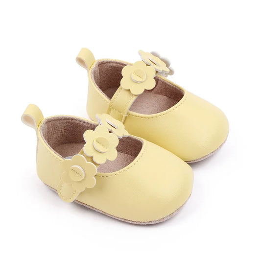 0-2 Years Baby Girls PU Leather Shoes Spring Autumn Flower Infant Toddler Little Girl First Walkers Newborn Crib Shoes