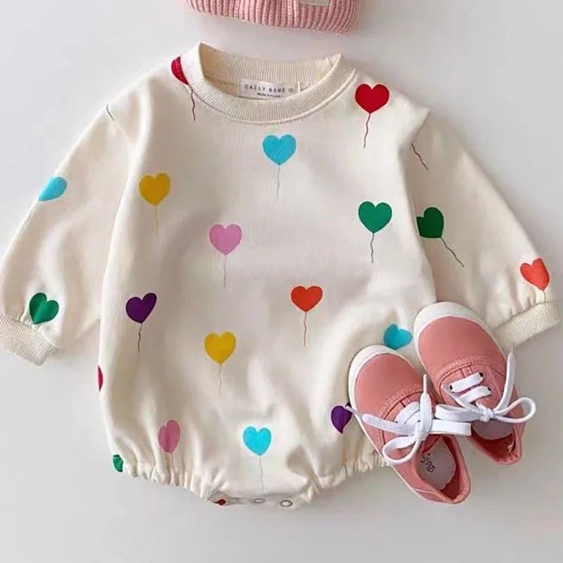 MILANCEL Baby Clothes Toddler Girls Clothing Balloon Print Boys Jumpsuits Infant