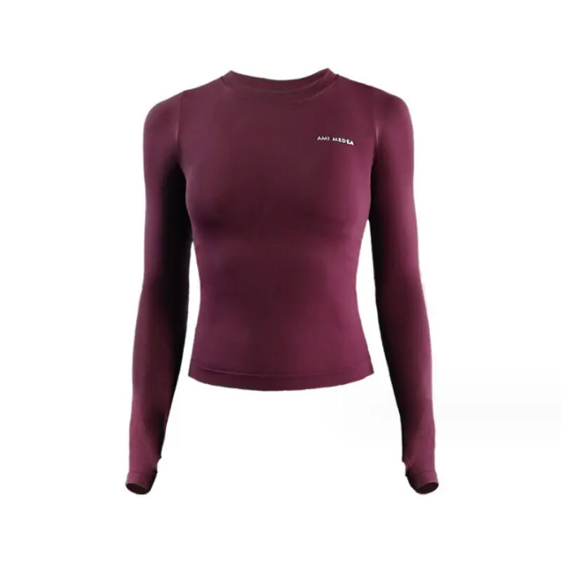 Long Sleeve Yoga Shirts Sport Top Fitness Clothes Wear for Women Gym Femme Jersey Mujer Running