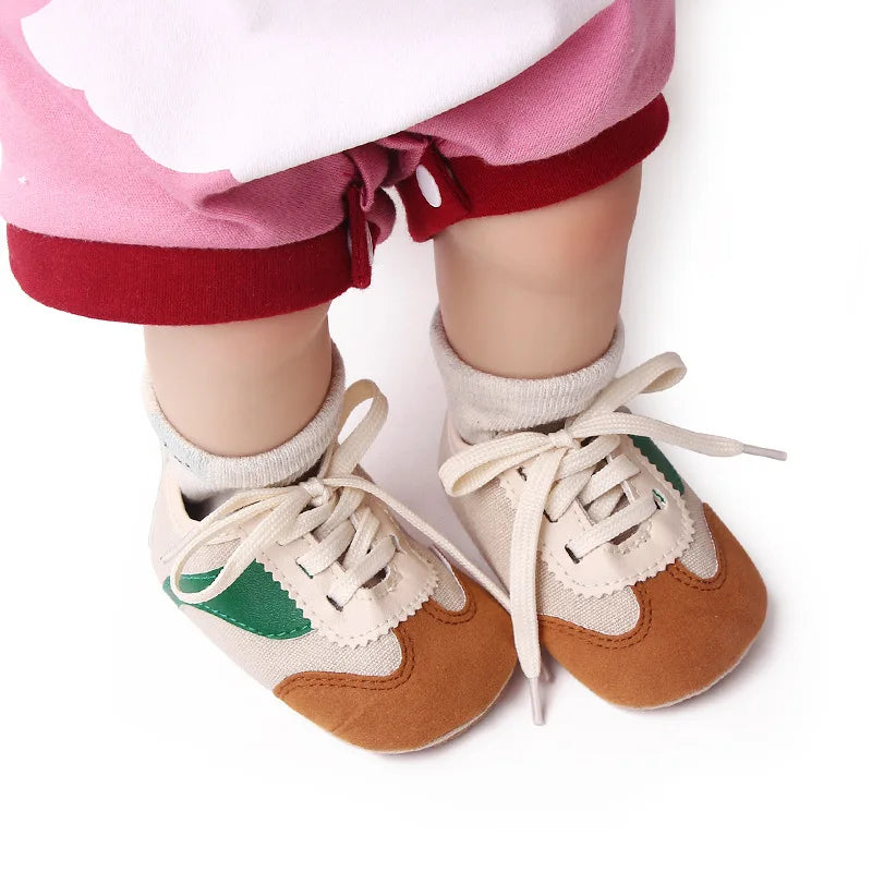 KIDSUN Baby Boys Girls Canvas Sports Sneakers Soft Sole Anti-Slip Toddler First Walkers Crib Shoes 6 Colors Newborn