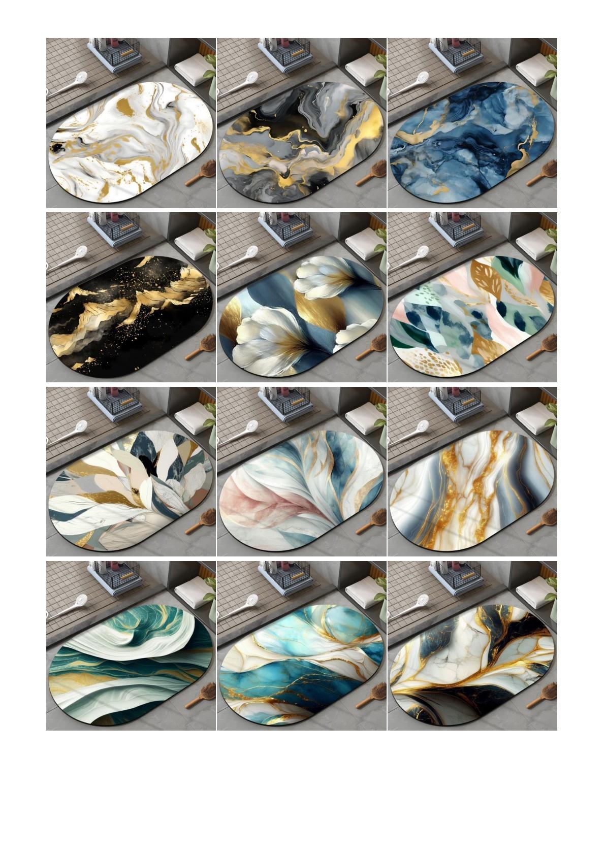 Designer Style #25 - Diatomaceous Earth Stone Bath Mat