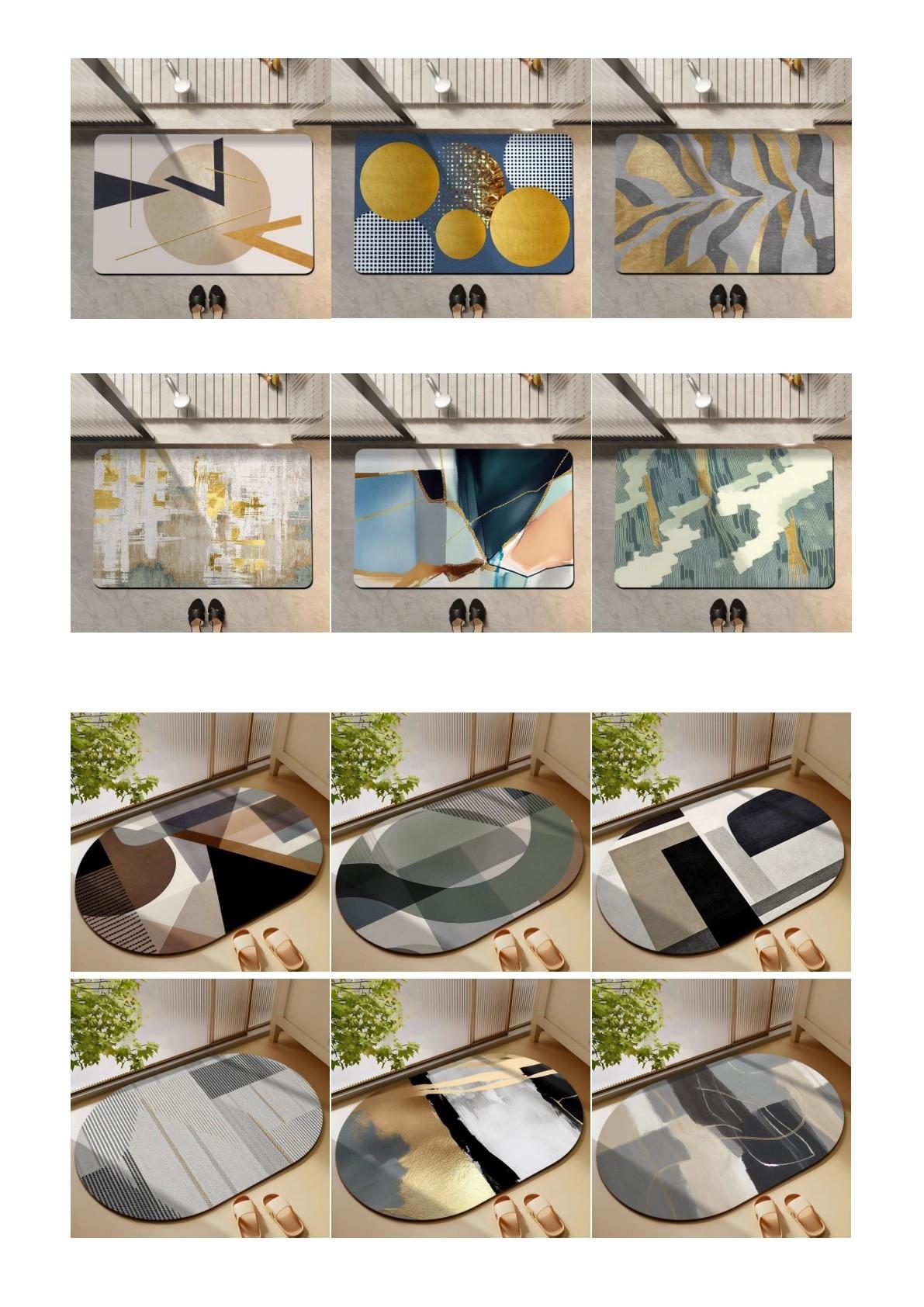Premium Diatomaceous Earth Bath Mat - Mixed Batch Wholesale (52 Designs)