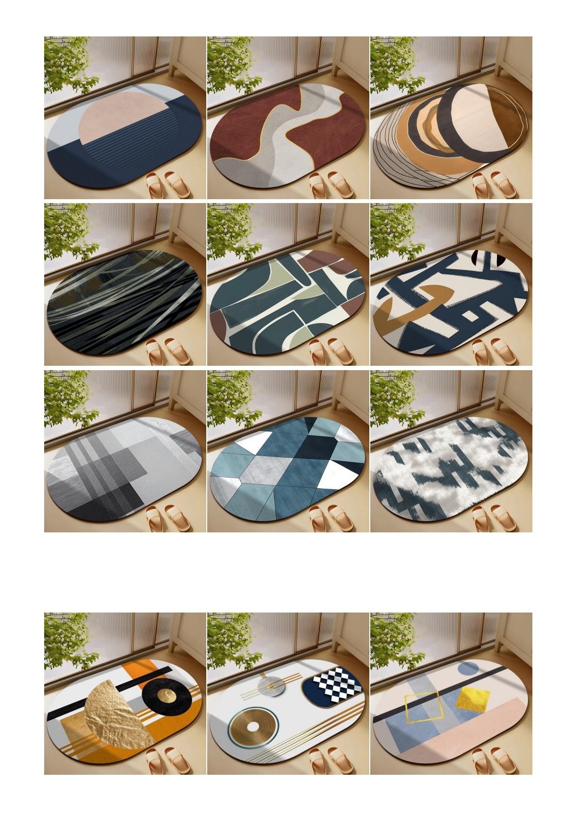 Premium Diatomaceous Earth Bath Mat - Mixed Batch Wholesale (52 Designs)