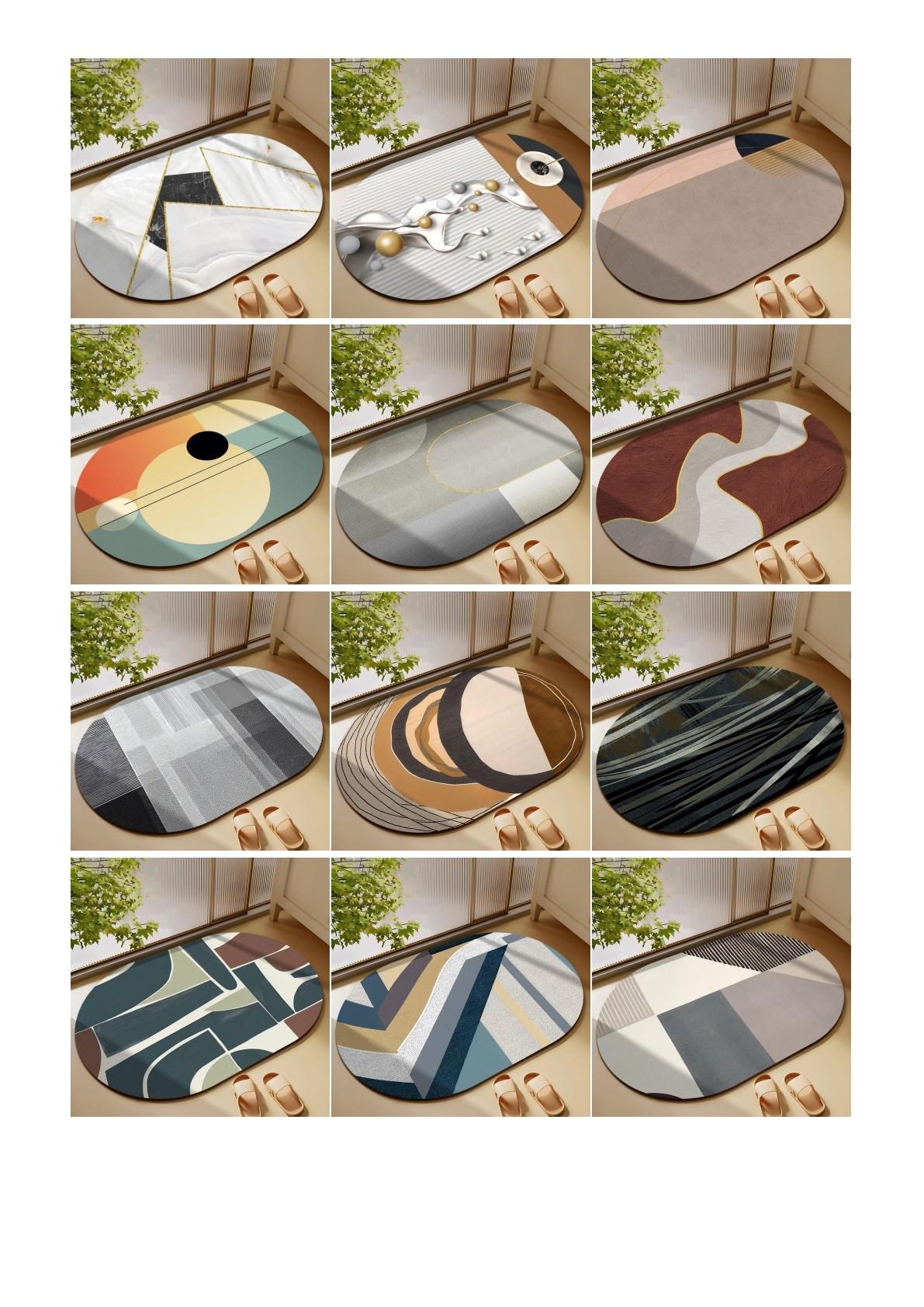 Premium Diatomaceous Earth Bath Mat - Mixed Batch Wholesale (52 Designs)
