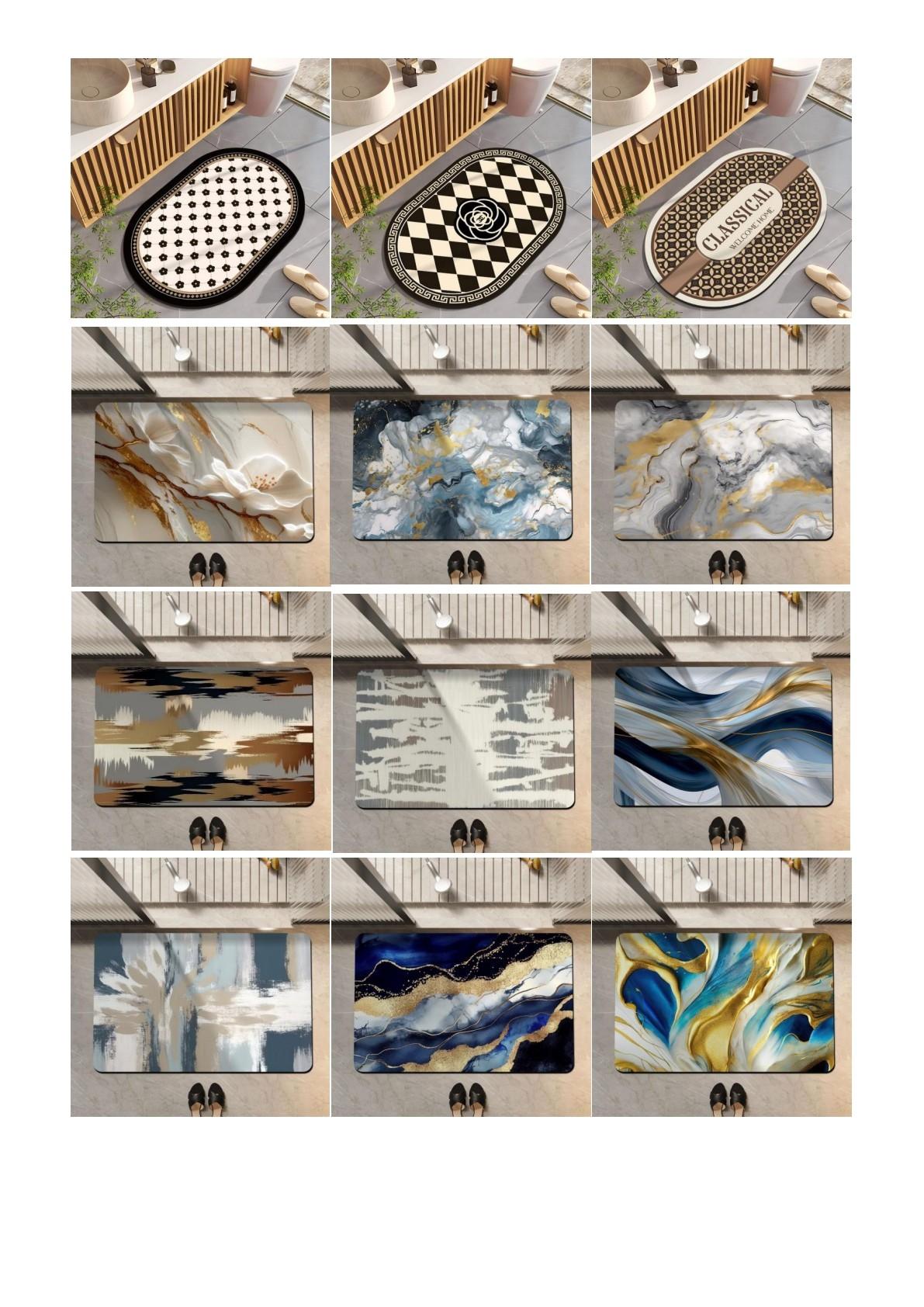 Designer Style #40 - Diatomaceous Earth Stone Bath Mat
