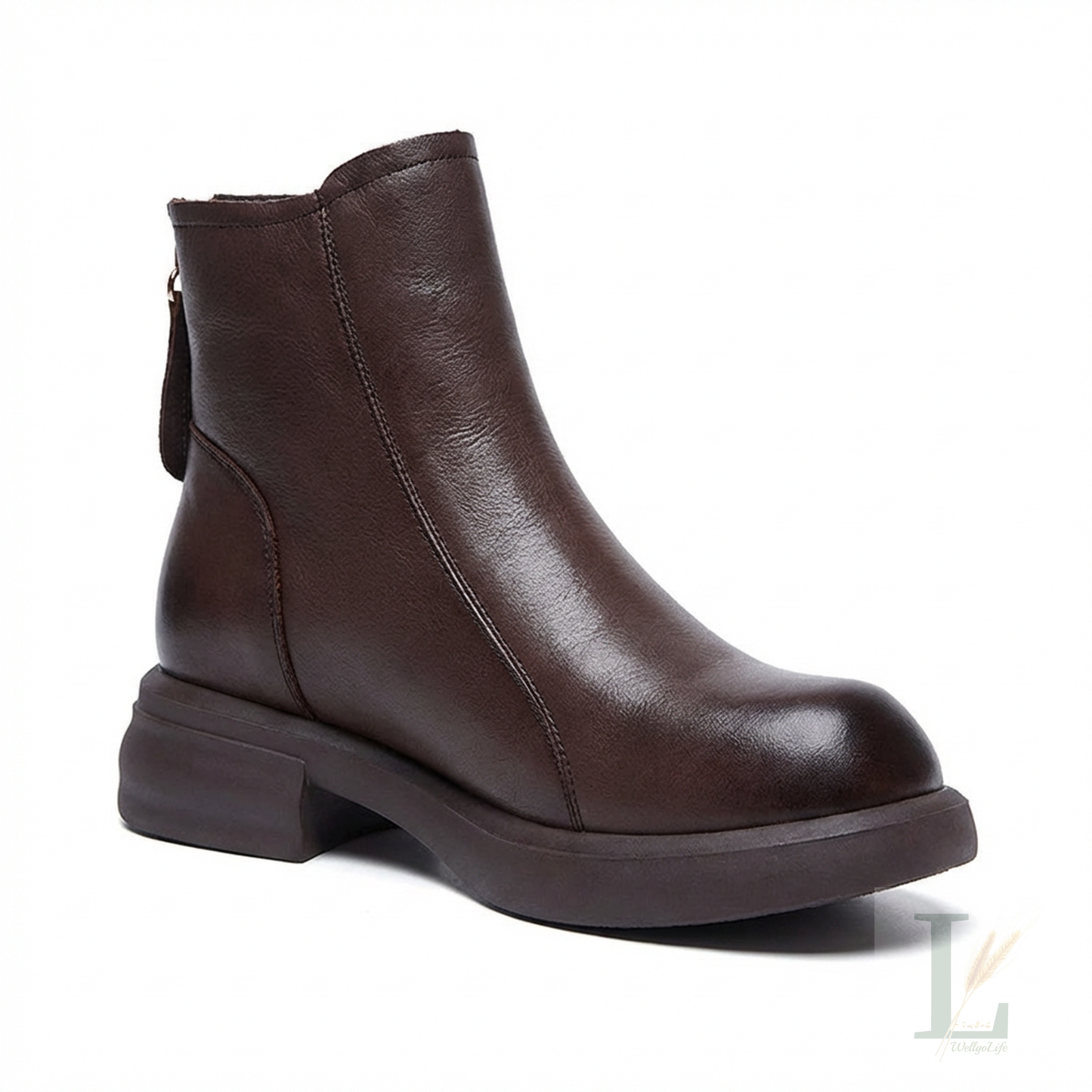 Rear-Zip British Genuine Leather Chelsea Boots