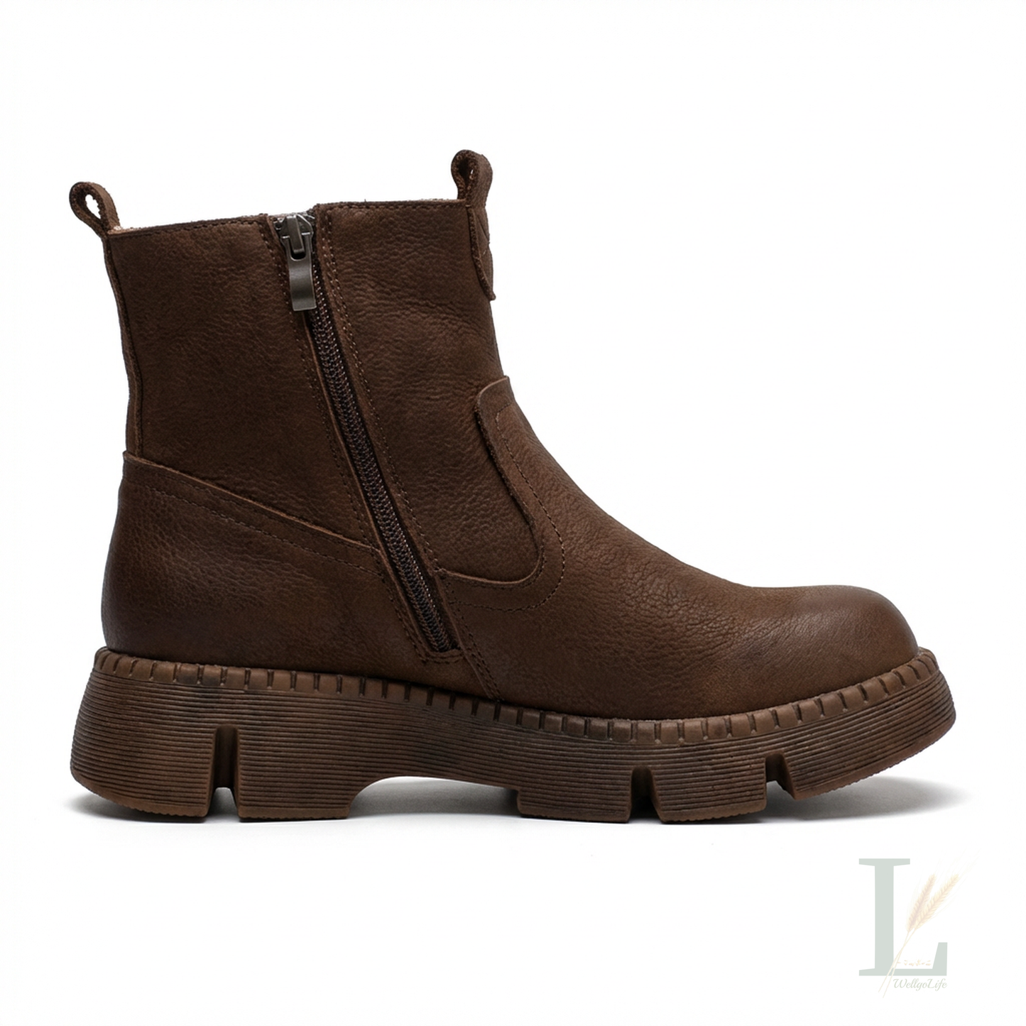 Retro Platform Ethnic-Style Genuine Leather Chelsea Boots